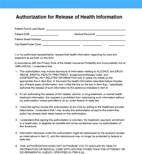 Hipaa Form 2023 Printable Forms Free Online