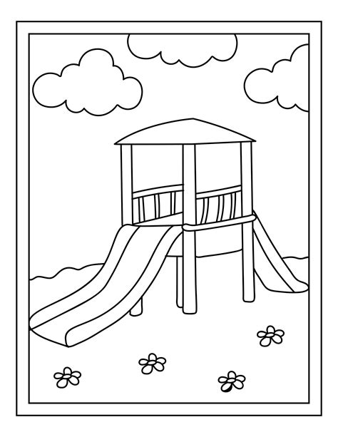 Playground Coloring Pages Printable Printable World Holiday