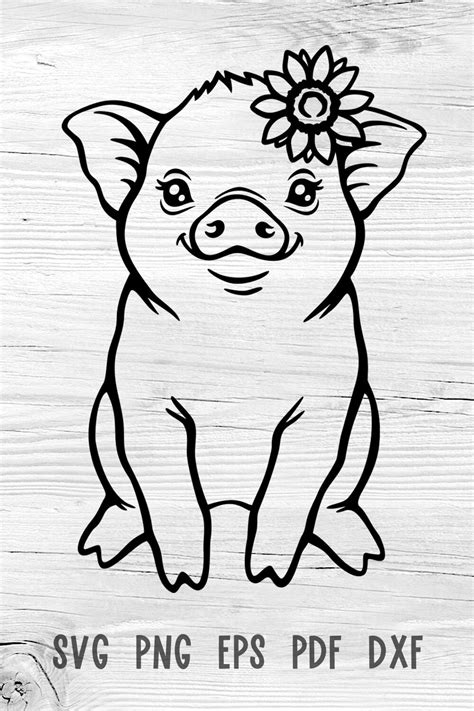Pig Svg Baby Farm Animals Svg Cut Files Farmhouse Svg Files For Cricut