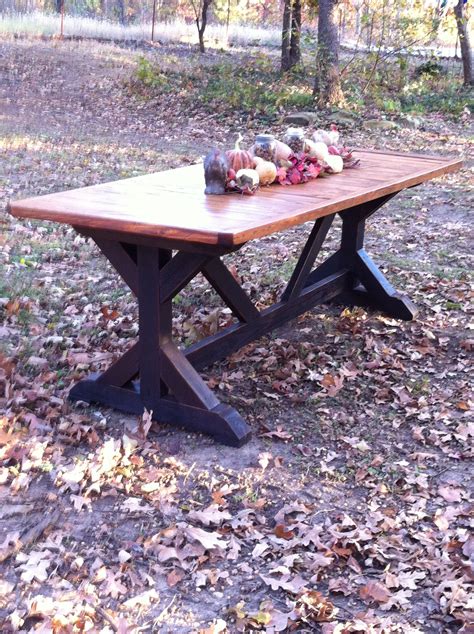 Built This Harvest Table For Kicks Harvest Table Outdoor Tables