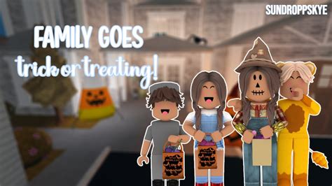 Family Goes Trick Or Treating CHAOTIC WITH VOICES Roblox Bloxburg Roleplay YouTube