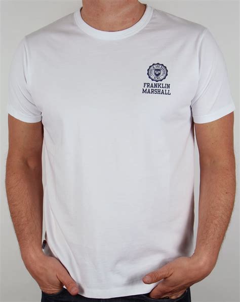 Franklin And Marshall Small Logo T Shirt Whitemenstee