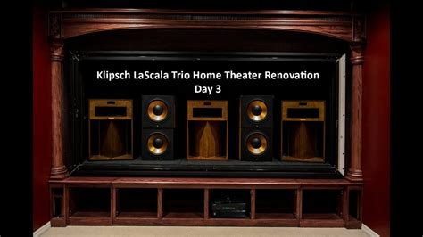Klipsch Lascala Trio Home Theater Build Day 3 Youtube