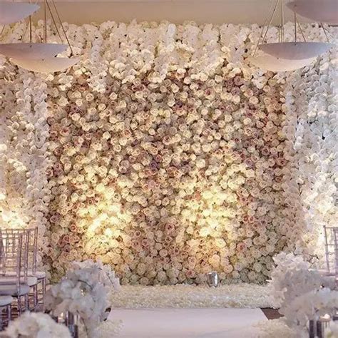 Romantic Rose Wall Wedding Backdrop Ideas Flower Wall Wedding