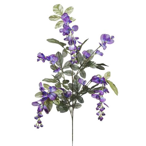 33″ wisteria spray x5 purple silk flower depot