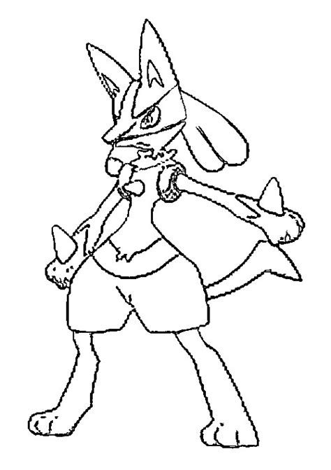 Coloring Pages Pokemon Lucario Drawings Pokemon