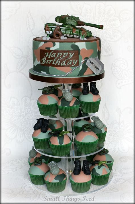 This trade mark had been employed on pontefract cakes since 1612, when the initials 'gs' were used, and are thought to be those of sir george savile , major local. Army Cupcake Tower | An Army Theme Birthday cake for a 6 ...