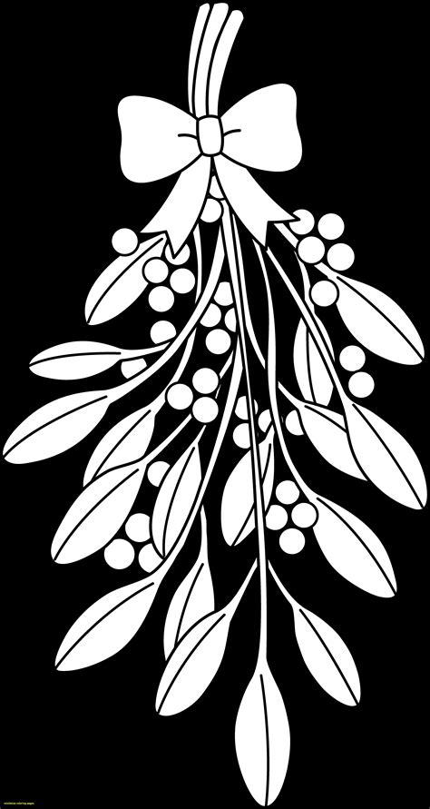 Mistletoe Coloring Pages Printable At Free Printable