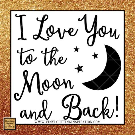 Love You To The Moon And Back Svg Love Svg Moon Svg Stars Svg Cutt