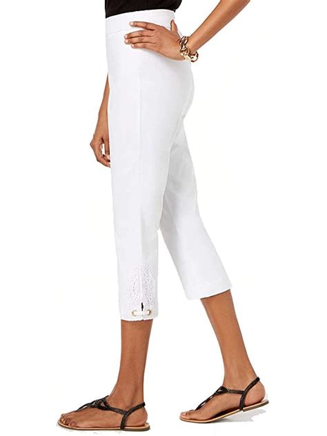 JM Collection JM COLLECTION Womens White Capri Pants Size XXL Walmart Com Walmart Com