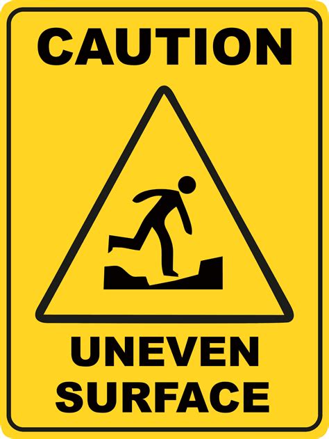 This warning sign is only used with the railway crossing ahead—passive control signs. UNEVEN SURFACE | Discount Safety Signs Australia