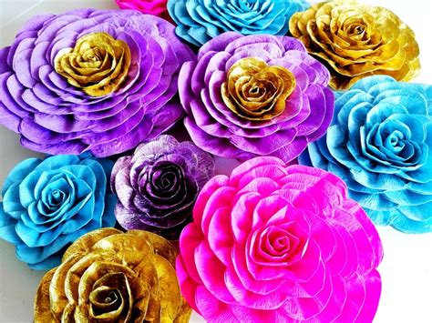 Encanto Large Paper Flowers Wall Encanto Decoration Pink Etsy