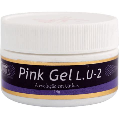 Gel Para Alongamento De Unha Piu Bella Pink Gel LU2 Natural 14G Em
