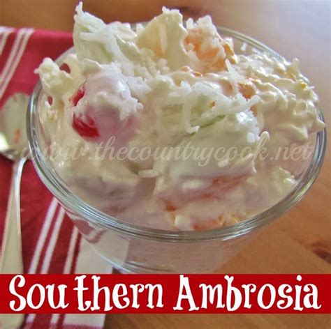 Remove from heat, and let stand for 30 minutes. The Country Cook: Southern Ambrosia