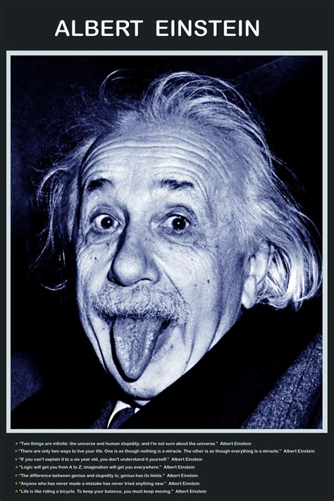 Impero Preoccuparsi Salutare Albert Einstein Poster Pratico Oggi Cassetto