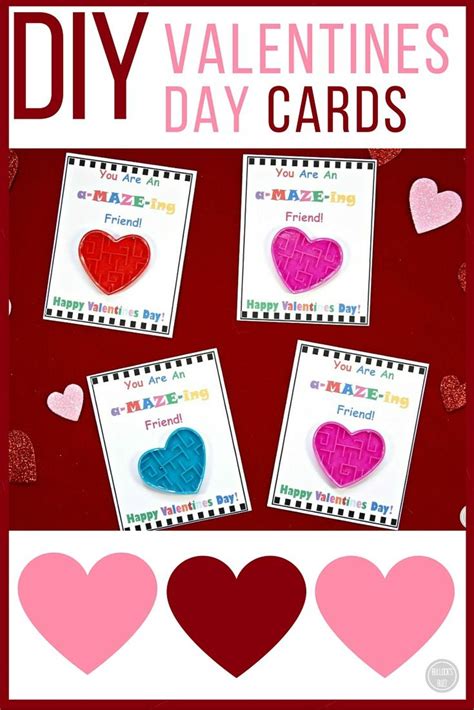 Diy Valentines Cards For School Kids Free Printables
