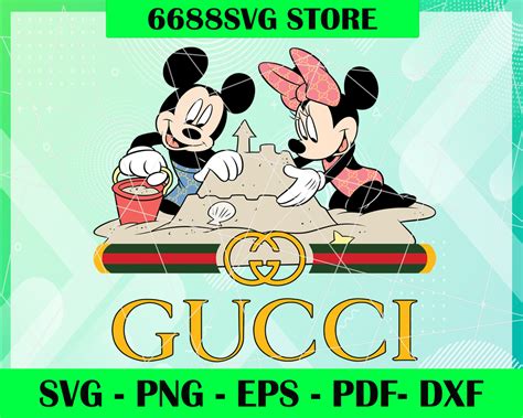 Disney Inspired Gucci Pattern Luxury Logo Mickey Minnie Mouse