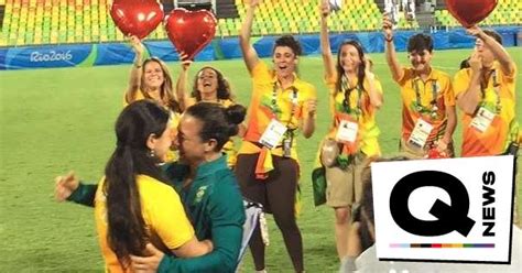 lesbian rugby player gets engaged on the rio olympic field