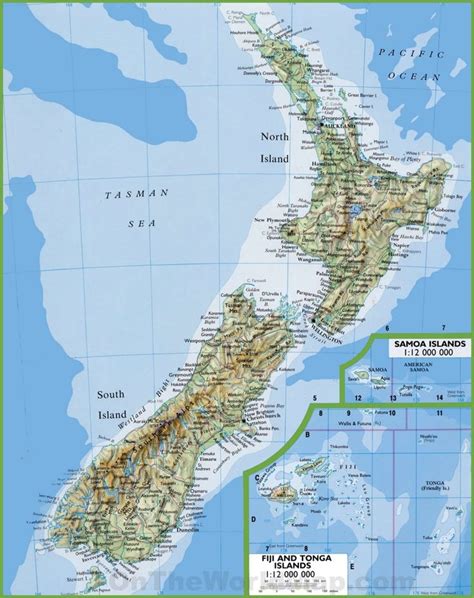 Map Of New Zealand With Cities And Towns Map Of New Zealand New