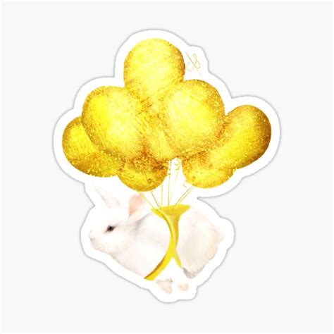 Fluffy Adventurers White Bunny Transparency Sticker By Caroliny