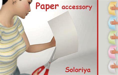 Soloriya Scissors And Paper Pose Accessories Sims 4