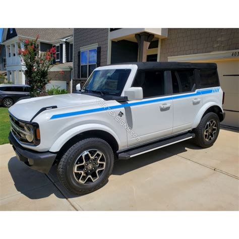 Exterior Side Stripes Graphics For Ford Bronco