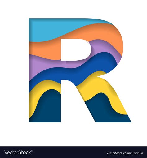 Colorful Letter R Royalty Free Vector Image Vectorstock