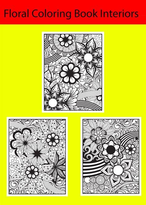 Floral Coloring Book Interiors In 2022 Coloring Books Color Floral