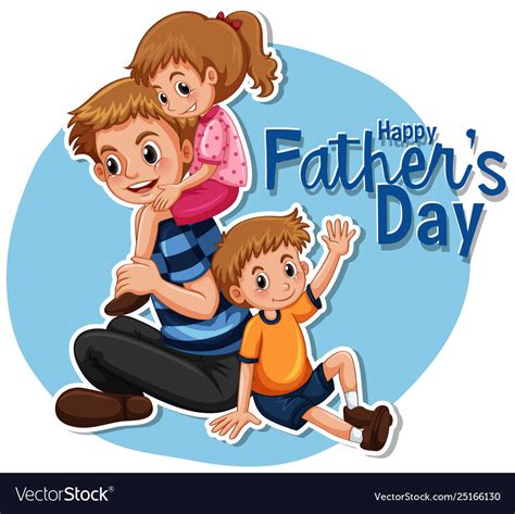 Happy Fathers Day Icon Royalty Free Vector Image