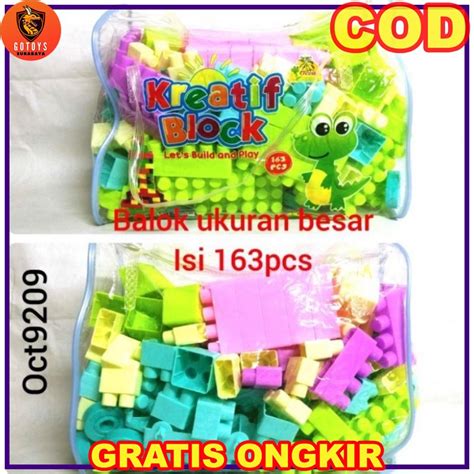 Mainan Lego Susun Balok Block Latih Kreativitas Anak Isi 163 Pc Ftn154