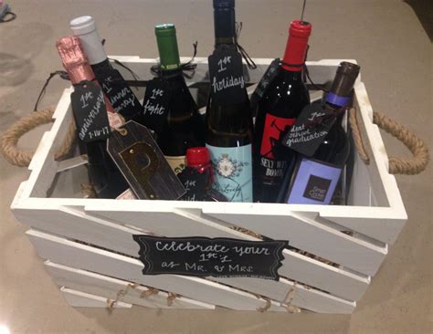 Wedding T Idea A Year Of Firsts Wine Basket The Sassy Southern