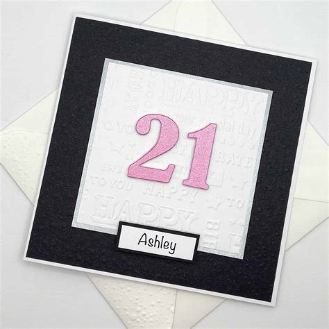 21st Birthday Card Personalised Age 21 Card Happy 21st Card Any Age