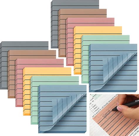 Pack Sheets Translucent Sticky Notes Transparent Lined Sticky