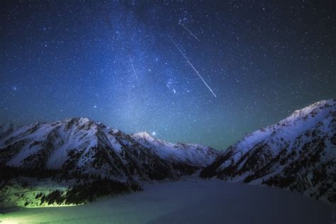 Winter Night In The Mountains Of Kazakhstan · Kazakhstan