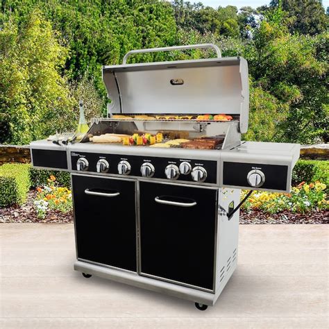 Kenmore Black And Stainless Steel 6 Burner Liquid Propane Gas Grill