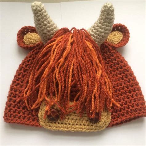 Made To Order This Is A Single Handmade Crochet Highland Cow Hat It