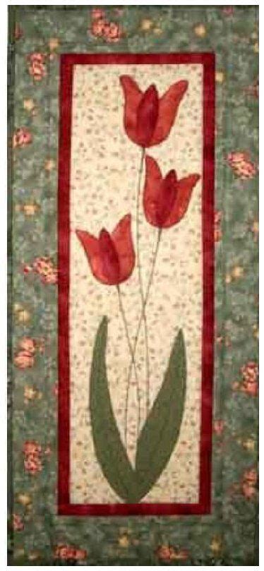 Tulips Quilt Pattern Cjc 3798 Advanced Beginner Wall Hanging Small