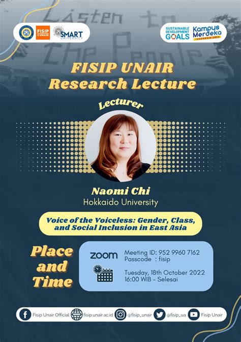 Fisip Research Lecturer Bersama Naomi Chi Hokkaido University Fakultas Ilmu Sosial Dan Ilmu