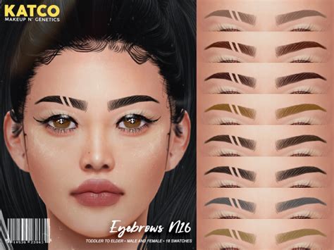 Katco Eyebrows N16 The Sims 4 Download Simsdomination Sims 4