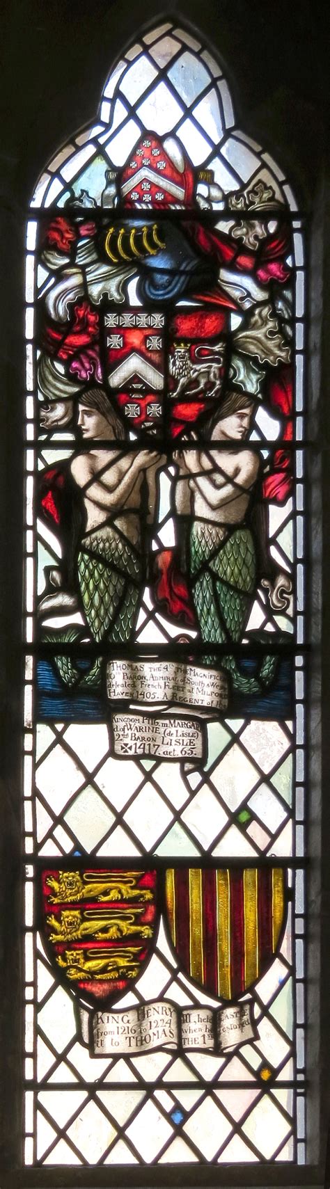 Armorial Glass In Berkeley Castle At Berkeley Gloucestershire England