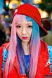 Eva Cheung in Harajuku w/ Pink-Blue Hair, Dee & Ricky Sneakers & Michael Jackson – Tokyo Fashion