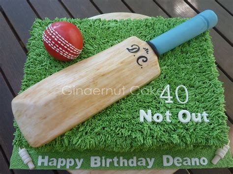 Cricket Bat And Ball Made From Rkt Covered In Ganache Then Fondant