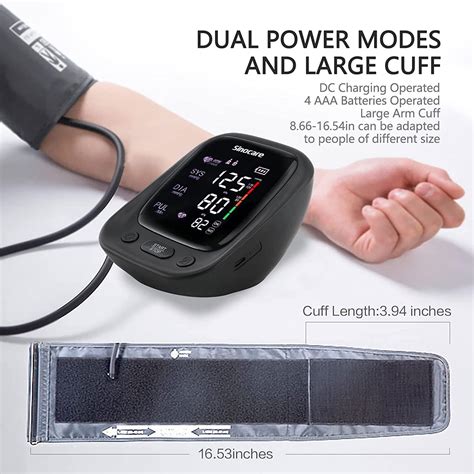 Sinocare Blood Pressure Monitor Tensiometer Upper Arm Automatic Digital