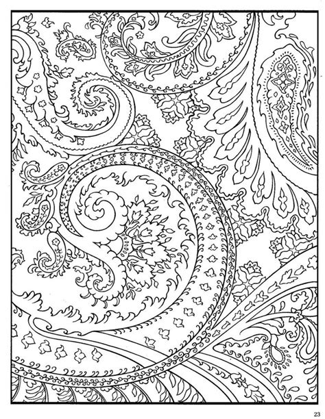 Gambar Paisley Designs Coloring Pages Free Flowers Patterns Di Rebanas
