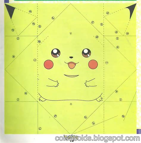 Origami Pikachu Embroidery And Origami