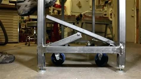 Diy Retractable Casters Mobile Work Bench With Retractable Wheels