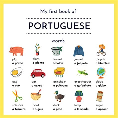 My First Book Of Portuguese Words Portuguese For Kids English