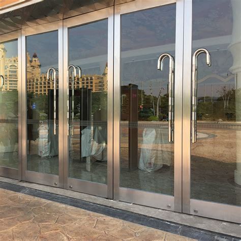 Stainless Steel Tempered Glass Commercial Entry Glass Door China