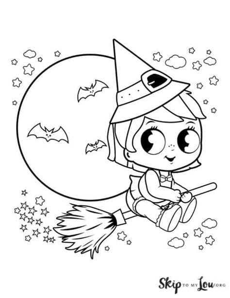 Witch Coloring Page Skip To My Lou Coloring Home