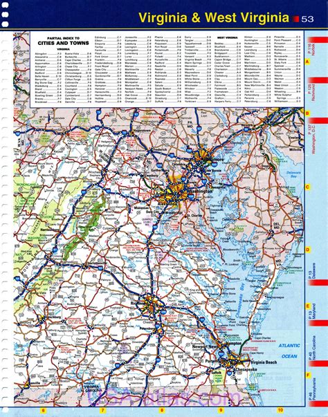 Map Of Virginia Detailed Road Map Of The State Of